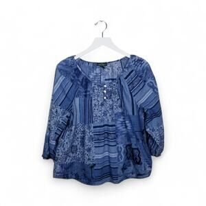 LRL Lauren Jeans Co. Ralph Lauren Boho Blouse - Size M